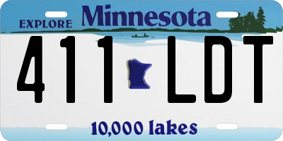 MN license plate 411LDT