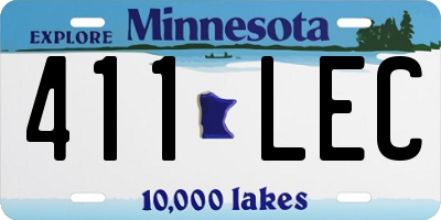 MN license plate 411LEC