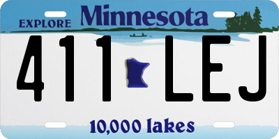 MN license plate 411LEJ