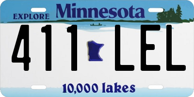 MN license plate 411LEL