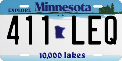 MN license plate 411LEQ