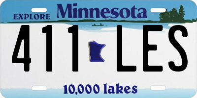 MN license plate 411LES
