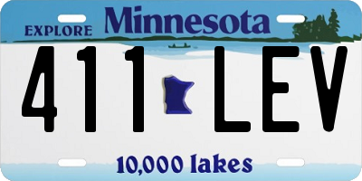 MN license plate 411LEV