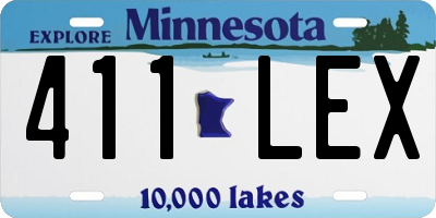 MN license plate 411LEX