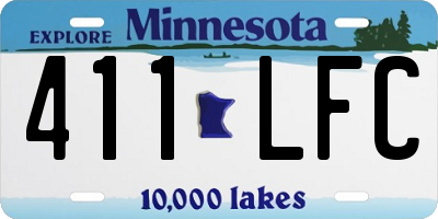 MN license plate 411LFC