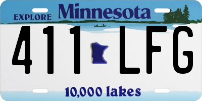 MN license plate 411LFG
