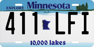 MN license plate 411LFI
