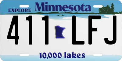 MN license plate 411LFJ