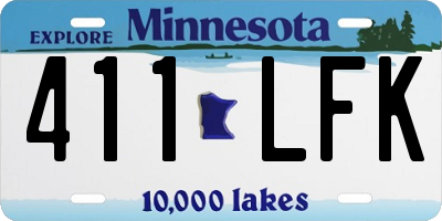 MN license plate 411LFK