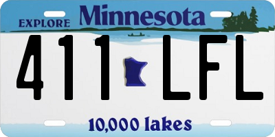 MN license plate 411LFL
