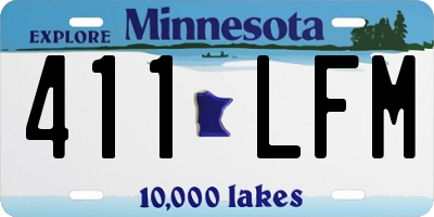 MN license plate 411LFM