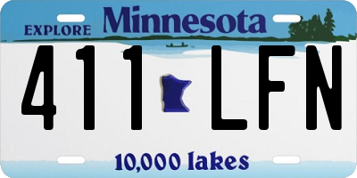 MN license plate 411LFN