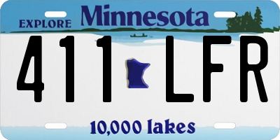 MN license plate 411LFR