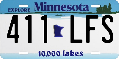 MN license plate 411LFS