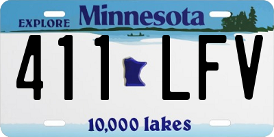 MN license plate 411LFV