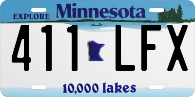 MN license plate 411LFX