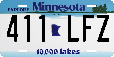 MN license plate 411LFZ