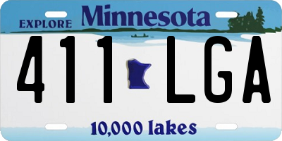 MN license plate 411LGA