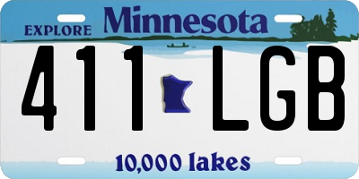 MN license plate 411LGB