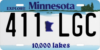MN license plate 411LGC