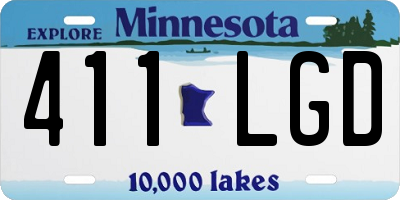 MN license plate 411LGD