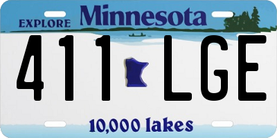 MN license plate 411LGE