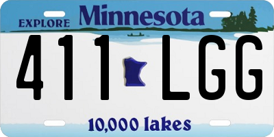 MN license plate 411LGG