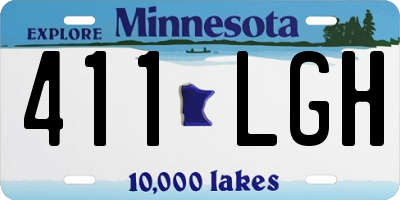 MN license plate 411LGH