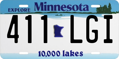 MN license plate 411LGI