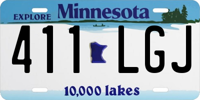 MN license plate 411LGJ