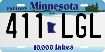 MN license plate 411LGL