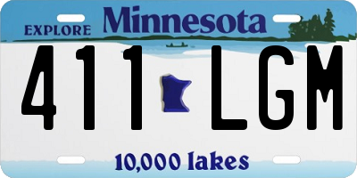 MN license plate 411LGM