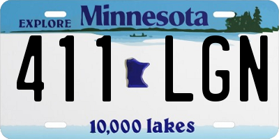 MN license plate 411LGN