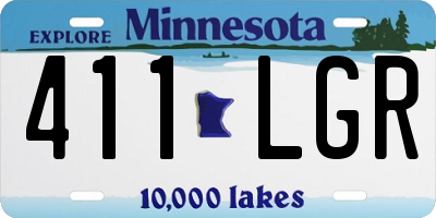 MN license plate 411LGR