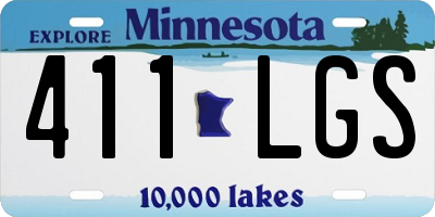 MN license plate 411LGS