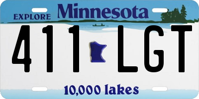 MN license plate 411LGT
