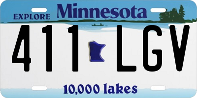 MN license plate 411LGV
