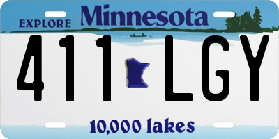 MN license plate 411LGY