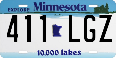 MN license plate 411LGZ