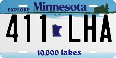 MN license plate 411LHA