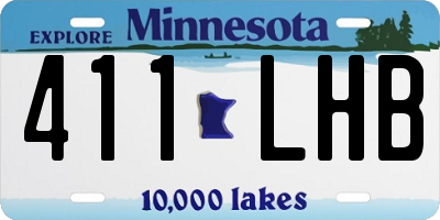 MN license plate 411LHB