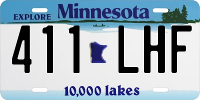 MN license plate 411LHF