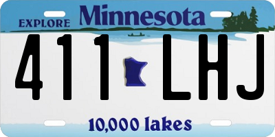 MN license plate 411LHJ