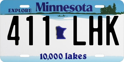 MN license plate 411LHK