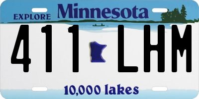 MN license plate 411LHM