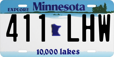 MN license plate 411LHW