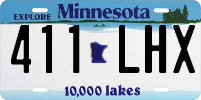 MN license plate 411LHX