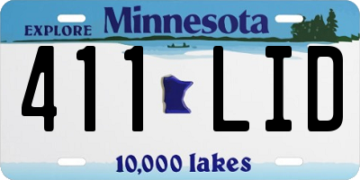 MN license plate 411LID