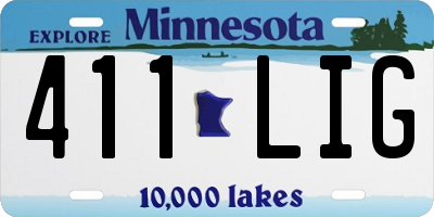 MN license plate 411LIG