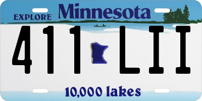 MN license plate 411LII